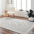Mark&Day Wool Rugs, 9x12 Nishnabotny Cottage Light Gray Area Rug, Grey Beige Carpet for Living Room, Bedroom or Kitchen (8'10" x 12')