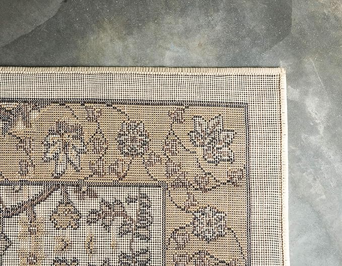 Unique Loom Espahan Collection Area Rug - Cape Cod (2' 2" x 8' 2" Runner, Ivory/ Beige)