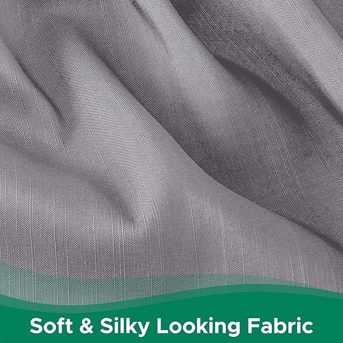 Biscaynebay Wrap Around Bed Skirts for Twin & Twin XL Beds 15" Drop, Silver Grey Adjustable Elastic Dust Ruffles Easy Fit Wrinkle & Fade Resistant Silky Luxurious Fabric Machine Washable