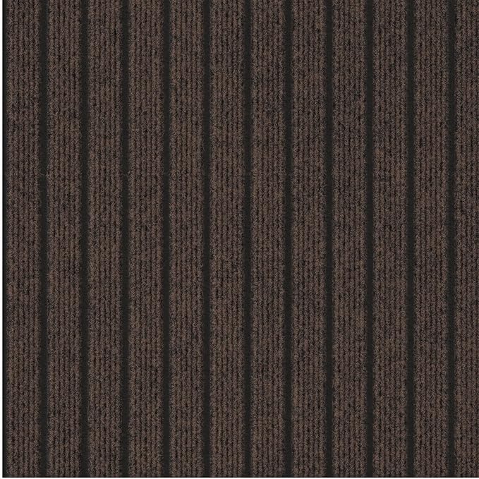 Ottomanson 2'7" x 44' Hallway Runner with Scraper Pile - Extra Durable Non-Slip Rug Mat for Indoor & Outdoor Use - Ideal for Kitchen, Entryway & Garage - High-Traffic Carpet, Brown