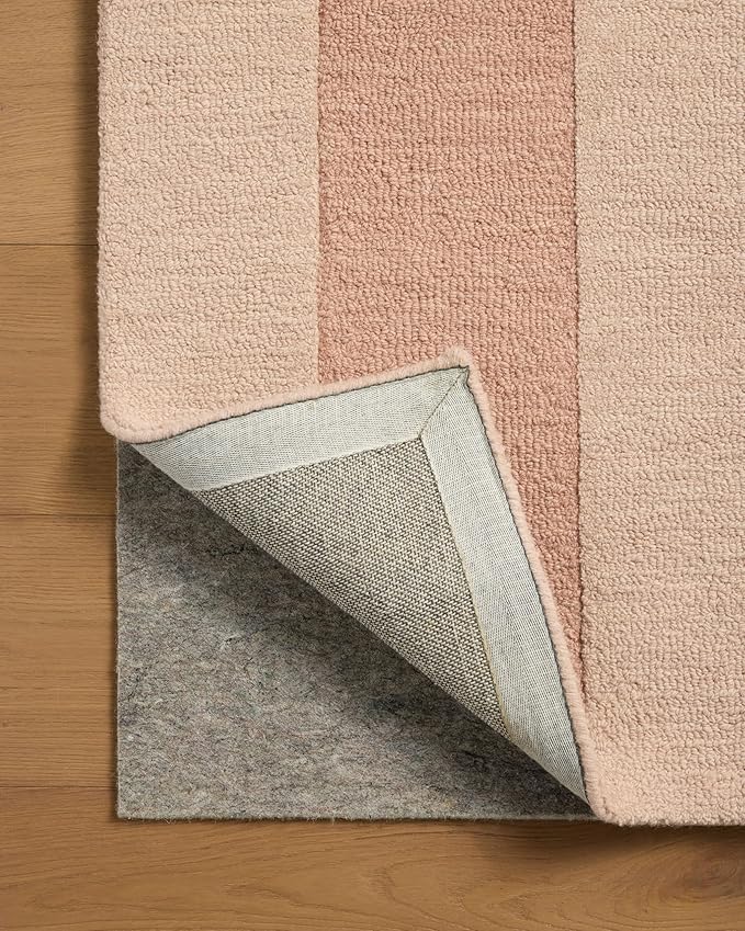 Loloi Leanne Ford Craven Collection CVN-01 Blush/Rose 3'-6" x 5'-6" Accent Rug Geometrical, Patterned, Neutral, Entryway, Mudroom, Bathroom, and Kitchen