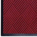 M+A Matting WaterHog Diamond | Commercial-Grade Entrance Mat with Rubber Border – Indoor/Outdoor, Quick Drying, Stain Resistant Door Mat (Red/Black, 3' x 8')