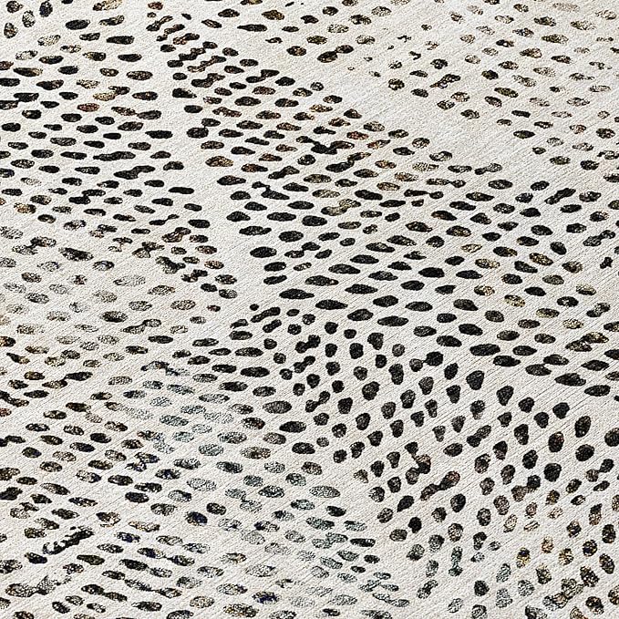 Addison Rugs Chantille ACN591 Ivory 3' x 5' Indoor Outdoor Area Rug, Easy Clean, Machine Washable, Non Shedding, Bedroom, Living Room, Dining Room, Kitchen, Patio Rug