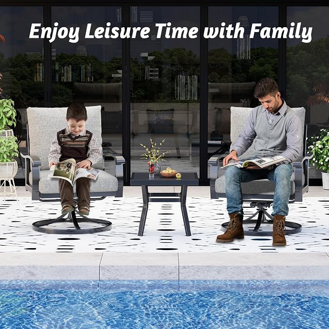 HOMREST Outdoor Swivel Rocker Patio Chairs
