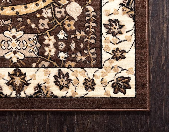 Unique Loom Espahan Collection Area Rug - Cape Cod (9' 10" x 13' 1" Rectangle, Brown/ Beige)