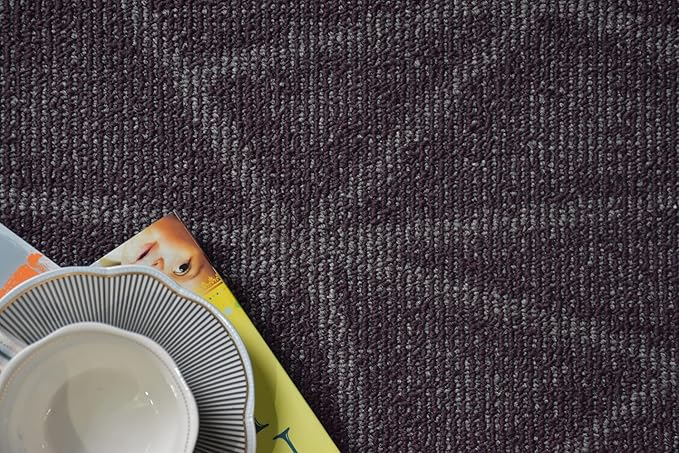 Furnish my Place Geometrical Pattern Indoor/Outdoor Refine Purple Rug, Abstract Area Rug, Runner Rug, Hallway Entry Carpet, Contemporary Rug for Living Room, Dining Room, Made in USA - 4' x 10'