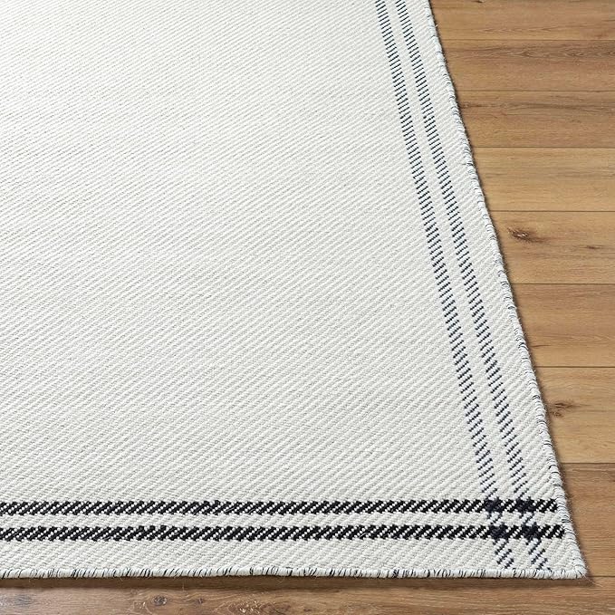 Mark&Day Wool Rugs, 4x6 Janmichael Cottage Light Silver/Black Area Rug, Silver Black Carpet for Living Room, Bedroom or Kitchen (3'6" x 5'6")