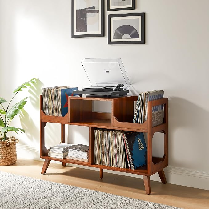 Crosley Furniture Asheville Mid-Century Modern Media Console Record Player Stand