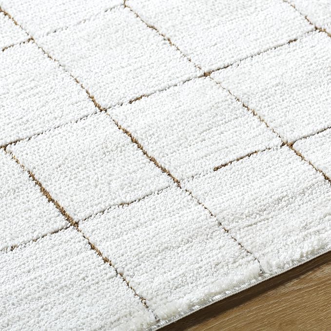 Livabliss x Our PNW Home Cascade Minimalist Area Rug, 6'7" x 9', Ivory
