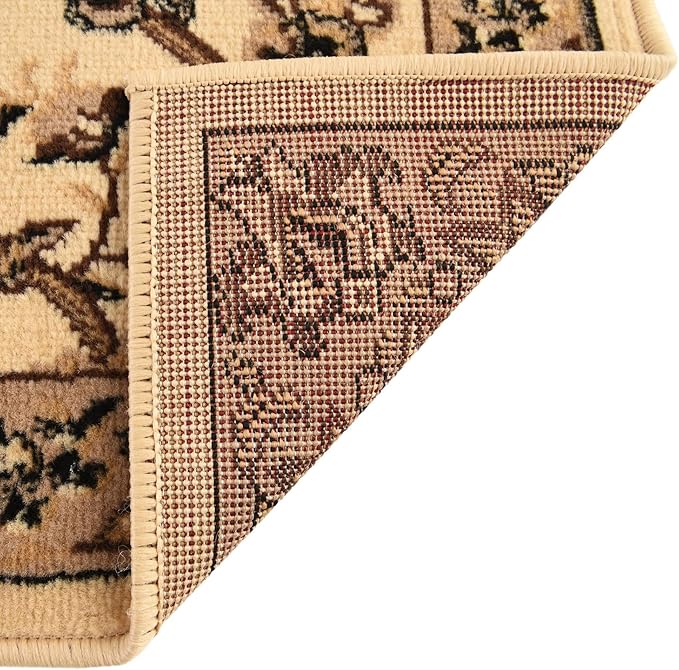 Unique Loom Sialk Hill Collection Area Rug - Washington (2' 7" x 10' Runner Ivory/Black)