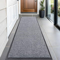 OLANLY Front Door Mat Indoor Outdoor Entrance, Waterproof Heavy Duty Doormat, Fade Resistant, Low Profile, Easy Clean Patio Porch Welcome Floor Mats for Entry, 59x20, Light Gray