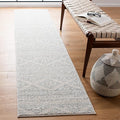 SAFAVIEH Tulum Collection Runner Rug - 2' x 15', Ivory & Light Grey, Moroccan Boho Tribal Design, Non-Shedding & Easy to Clean, Ideal for Living Room, Hallway, Foyer, Bedroom (TUL272G)