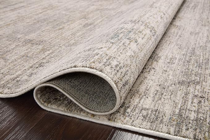Loloi Magnolia Home by Joanna Gaines Millie Collection MIE-01 Silver/Dove 9'-6" x 13'-1", .25" Pile Height, Area Rug