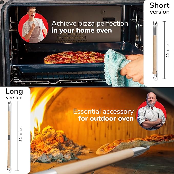 Senwosa Pizza Turner Fork & Bubble Popper Extra Long