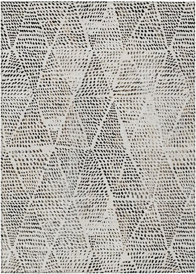 Addison Rugs Chantille ACN591 Ivory 3' x 5' Indoor Outdoor Area Rug, Easy Clean, Machine Washable, Non Shedding, Bedroom, Living Room, Dining Room, Kitchen, Patio Rug