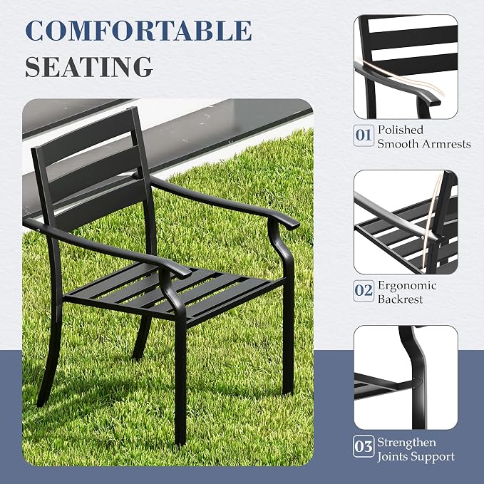 HOMREST 7 Piece Outdoor Patio Dining Set