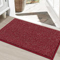 BEQHAUSE Dirt Trapper Door Mat 24" x 36", Non-Slip Washable Doormats Entrance Mat, Dirt Resistant and Absorbent Welcome Mat, Low Profile Floor Mats for Front Back Door and Entryway, Red