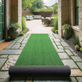 Ottomanson Artificial Grass Turf 22" x 25' Indoor Outdoor Faux Grass Rug with Drainage Holes, Customizable with Extra Long Size Options, Perfect for Patio Lawn Balcony Weddings Photoshoot Backdrop