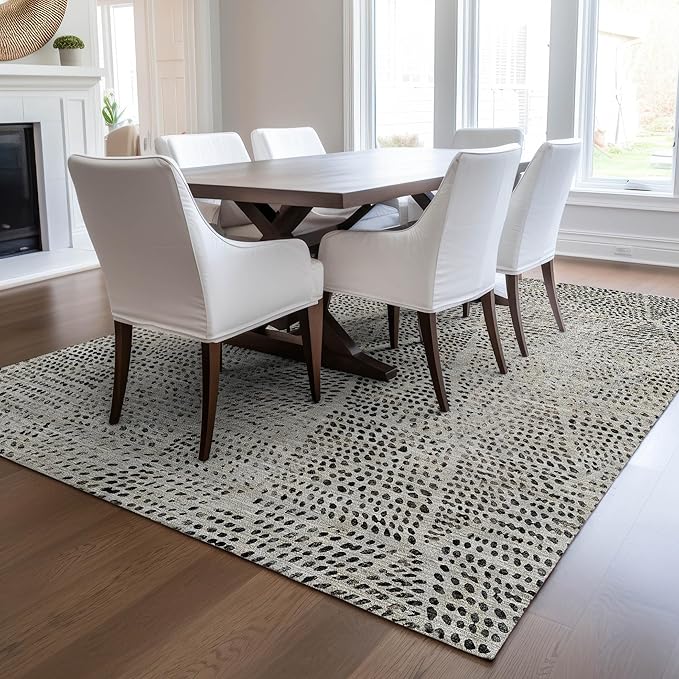 Addison Rugs Chantille ACN591 Gray 8' x 10' Indoor Outdoor Area Rug, Easy Clean, Machine Washable, Non Shedding, Bedroom, Living Room, Dining Room, Kitchen, Patio Rug