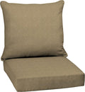 Arden Performance Outdoor Deep Seat Set, 24 x 24, Water Repellent, Fade Resistant, Deep Seat Bottom and Back Cushion Tan Hamilton