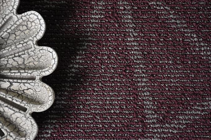 Furnish my Place Geometrical Pattern Indoor/Outdoor Refine Burgundy Abstract Area Rug, Home Decor Mat, Contemporary Rug for Living Room, Made in USA -3' x 5' Rectangle