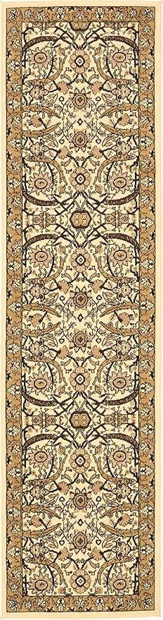 Unique Loom Espahan Collection Area Rug - Cape Cod (2' 7" x 10' Runner, Ivory/ Beige)