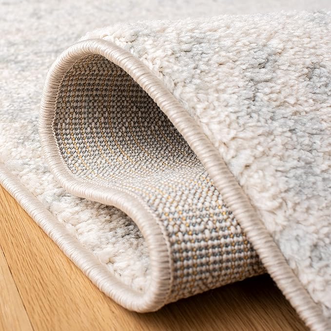 SAFAVIEH Tulum Collection Runner Rug - 2' x 17', Ivory & Light Grey, Moroccan Boho Tribal Design, Non-Shedding & Easy to Clean, Ideal for Living Room, Hallway, Foyer, Bedroom (TUL272G)