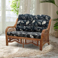Malibu Lounge Loveseat Sofa Natural Rattan Wicker Handmade Design, Colonial