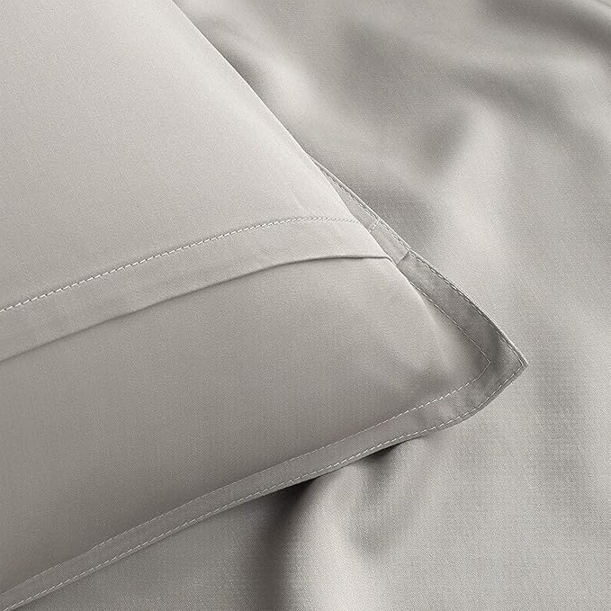 Pure Bamboo Twin Sheets, Genuine 100% Organic Viscose Derived from Bamboo Bed Sheet Set, Luxuriously Soft & Cooling, Double Stitching, 2 Year Quality Promise (Twin, Stripes)