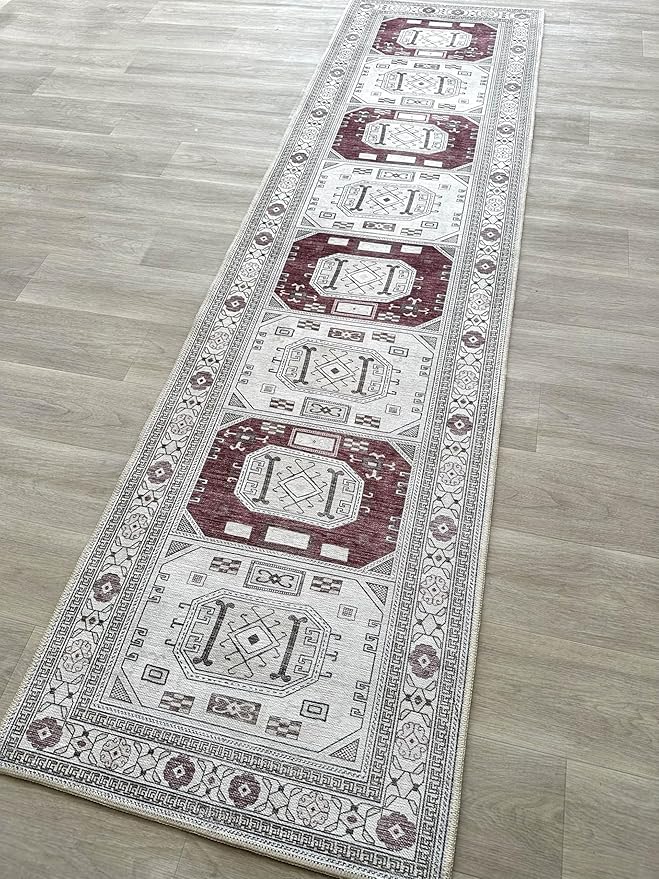 Fame Living Faded Oushak Rug, Turkish Vintage Floral Pastel Large Oversized Area Rugs for Living Room Dining Bedroom Kitchen Bathroom Nursery (848CrRd, 5' x 6'9")