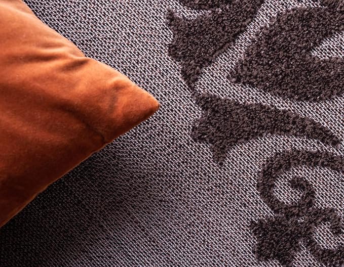 Unique Loom Outdoor Modern Collection Area Rug - Chicago (6' 1" x 9' Rectangle, Brown/ Orange)