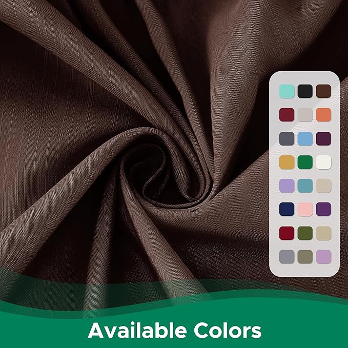 Biscaynebay Wrap Around Bed Skirts for Queen Beds 11" Short Drop, Brown Adjustable Elastic Dust Ruffles Easy Fit Wrinkle Resistant Silky Luxurious Fabric Machine Washable