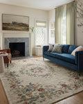 Loloi Rifle Paper Co. Laurel Collection LAU-01 Cream 9'-2" x 12'-2" Area Rug