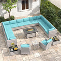 14-Seat Outdoor Wicker Patio Furniture Set