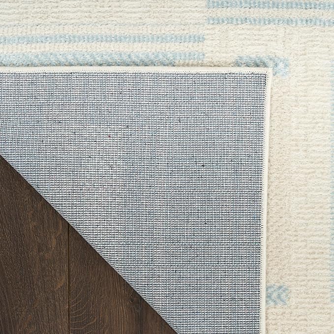 Nourison Home Nordic Ivory Blue 5' x 7' Area Rug - Easy Clean, Non Shedding, Bed Room, Living Room, Dining Room, Kitchen (5' x 7')