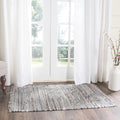 SAFAVIEH Rag Rug Collection Accent Rug - 2' x 3', Grey, Handmade Boho Stripe Cotton, Ideal for High Traffic Areas in Entryway, Living Room, Bedroom (RAR121A)