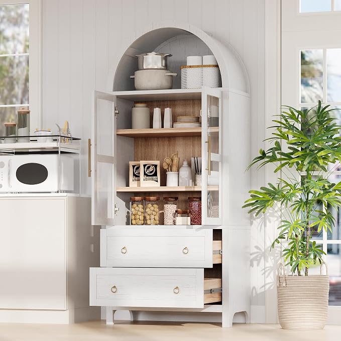 71" Arched Storage Cabinets