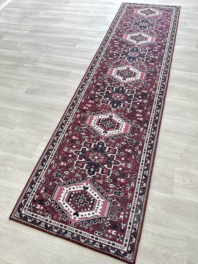 Fame Living Washable Area Rug. Modern Farmhouse. Vintage. Turkish. Bohemian. Distressed. Oriental. Traditional. Rugs for Living Room. Dining. Bedroom. Office. Entryway. Foyer. (851RR, 5' x 6'9")