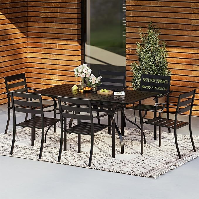 HOMREST 7 Piece Outdoor Patio Dining Set