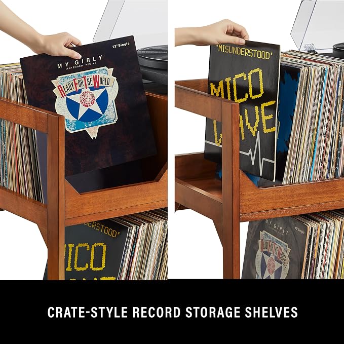 Crosley Furniture Asheville Mid-Century Modern Media Console Record Player Stand