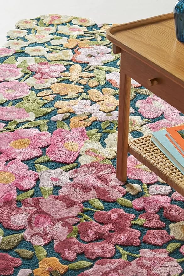 Cassia Wool Viscose Area Rug - 8’ x 10' – Handmade Wool Area Rugs –Multi – Rugs for Living Room, Bedroom – Anti-Skid – Carpets with Non-Slip Natural Backing with 100% Cotton
