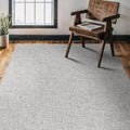 CAMILSON Easy Jute Rug 4x6, Indoor Outdoor Gray Color Farmhouse Area Rugs for Living Room Patio and Kitchen Rug, Solid Boho Woven Design, Easy-Cleaning, Washable Outside Carpet Alfombras (4 x 6)