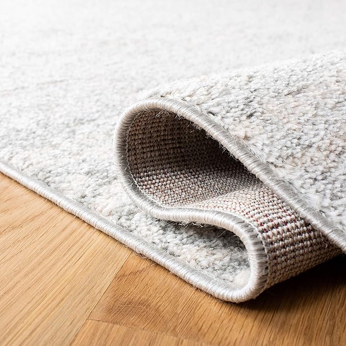 SAFAVIEH Area Rug 9x12 - Tulum Collection - Large - Light Grey & Ivory, Moroccan Boho Tribal Design, Non-Shedding & Easy to Clean, Ideal for Living Room, Bedroom, Dining Space (TUL272F)