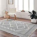 Mark&Day Wool Rugs, 9x12 Nishnabotny Cottage Dark Gray Area Rug, Grey Beige Carpet for Living Room, Bedroom or Kitchen (8'10" x 12')