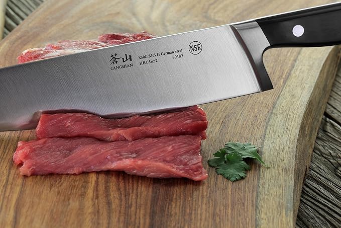 Cangshan V2 Series 59182 German Steel Forged Chef Knife, 9.5-Inch