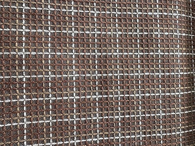 OctoRose 3 Side Zipper Upholstery Checked-Brown, Full Size Tweed Futon Cover Sofa DayBed Mattress Slipcover (Checked-Brown, Full Size)
