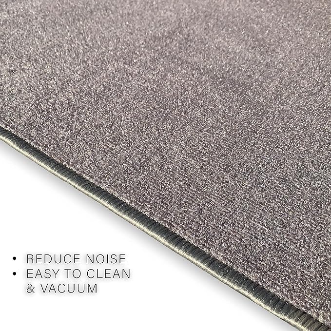 Custom Made Runner Rug Low Pile with Rubber Backing for Kitchen Foyer Hallway Entry Choose Your Length Size 26 Inch Wide Solid and Plain Grey Color (12 feet x 26 inch)