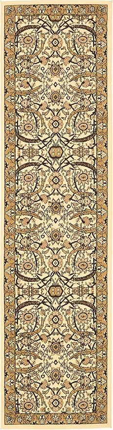 Unique Loom Espahan Collection Area Rug - Cape Cod (2' 7" x 10' Runner, Ivory/ Beige)