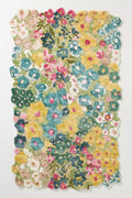 Cassia Wool Viscose Area Rug – 5’ x 7' – Handmade Wool Area Rugs –Yellow – Rugs for Living Room, Bedroom – Anti-Skid – Carpets with Non-Slip Natural Backing with 100% Cotton