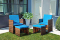 Devoko 4 Pieces Patio Wicker Furniture Set Outdoor Patio Chairs